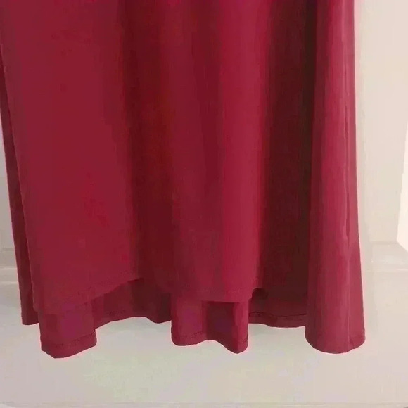 NWT Burgundy tank flowy midi dress. MADEWEST. - Picture 3 of 7
